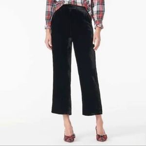 Women’s J Crew Mercantile Black Velvet Wide Leg Pants Size 4
